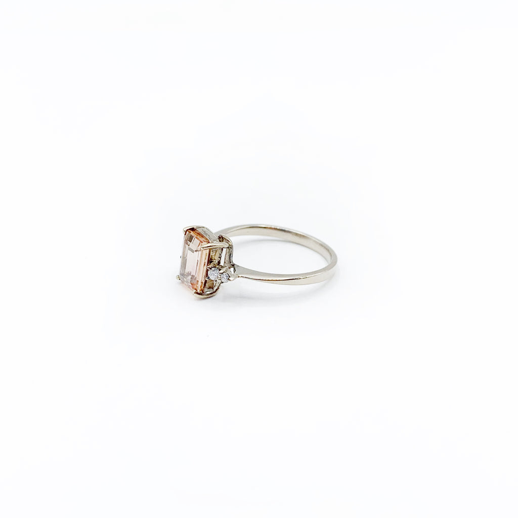 Lovely Pink Topaz with Diamonds