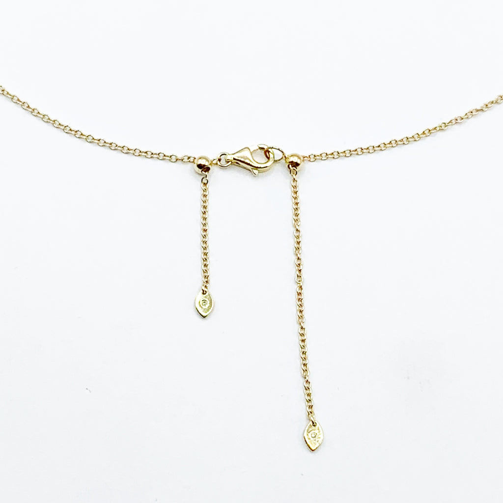 Diamond and Gold Icicle Necklace