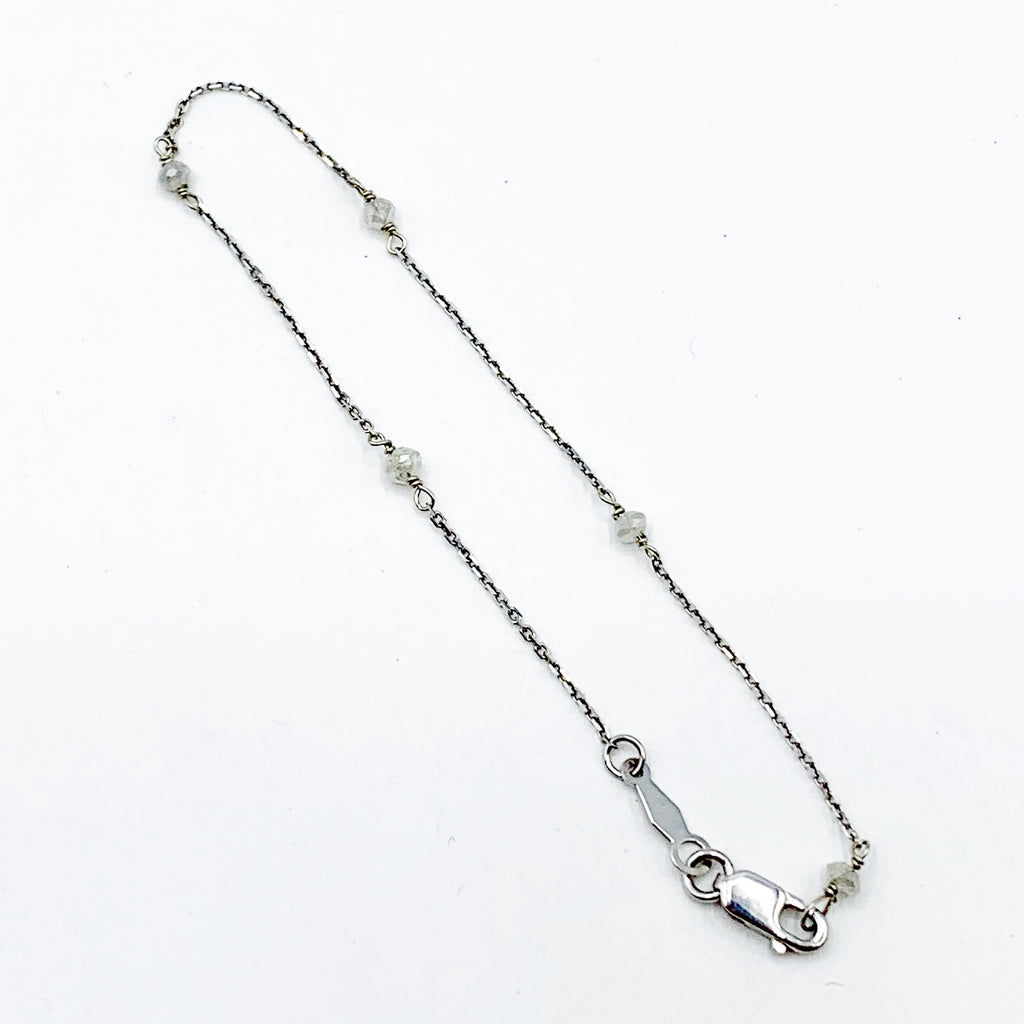 Diamond Beads and White Gold