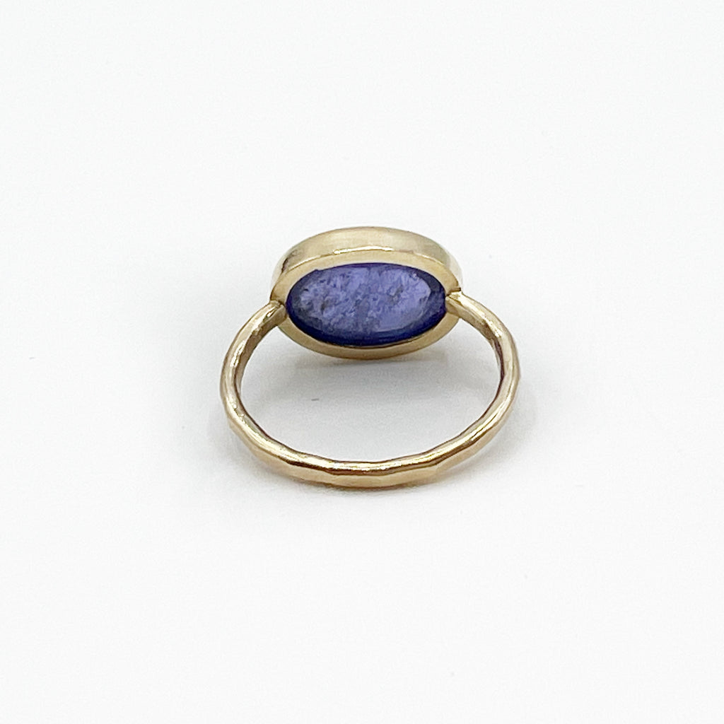 Landscape Picture Tanzanite Gem Surrounded by Gold