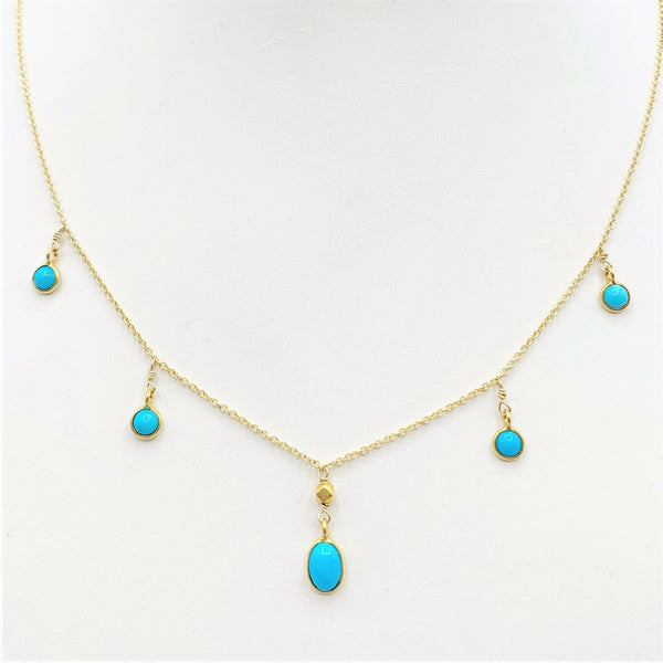 Delicate Blue Sky Turquoise Necklace