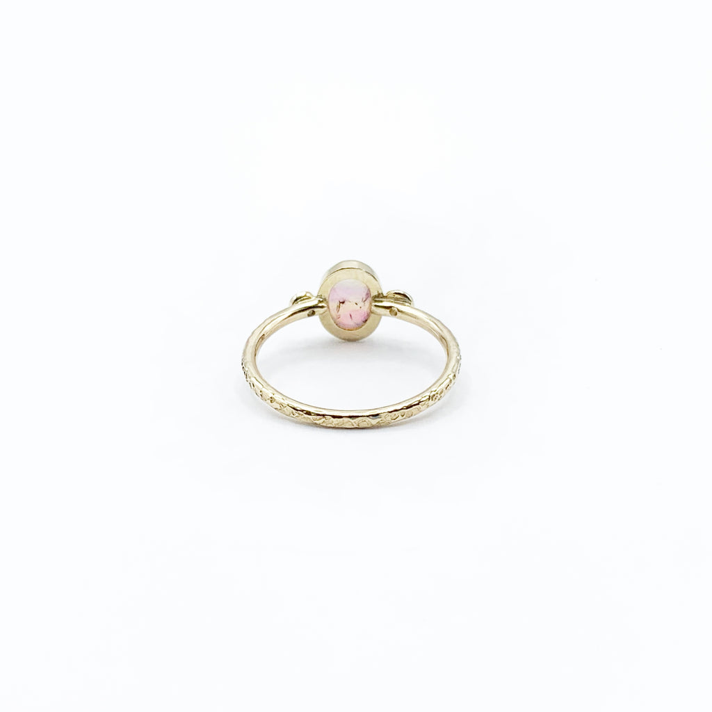 Australian Opal with Diamonds Either SIde