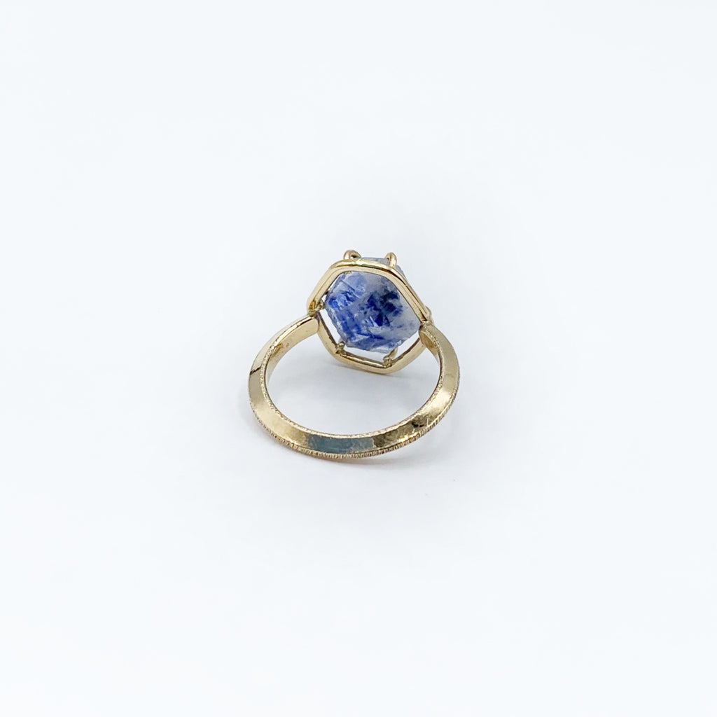 Floating Sapphire Sky Captured in a Golden Atmosphere