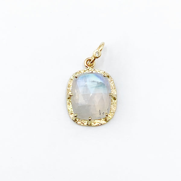 Shimmering Moonstone Captured in Gold