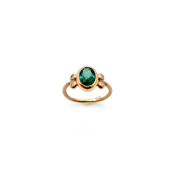 Tourmaline and Diamond Ring