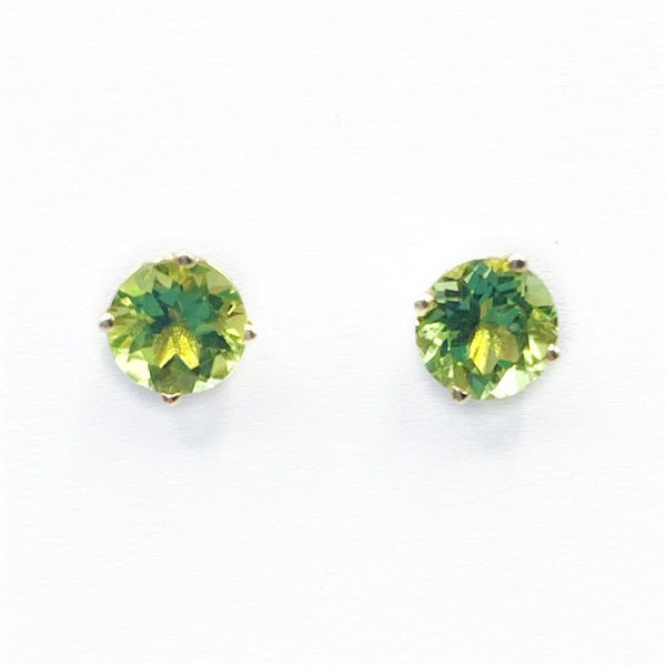 Sterling Silver Stud Peridot Earrings