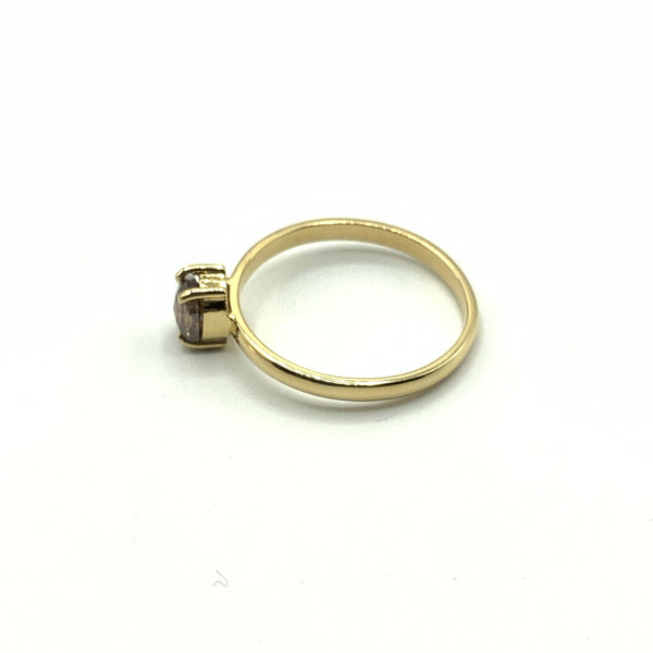 Rose Cut Diamond Ring in 14 karat gold