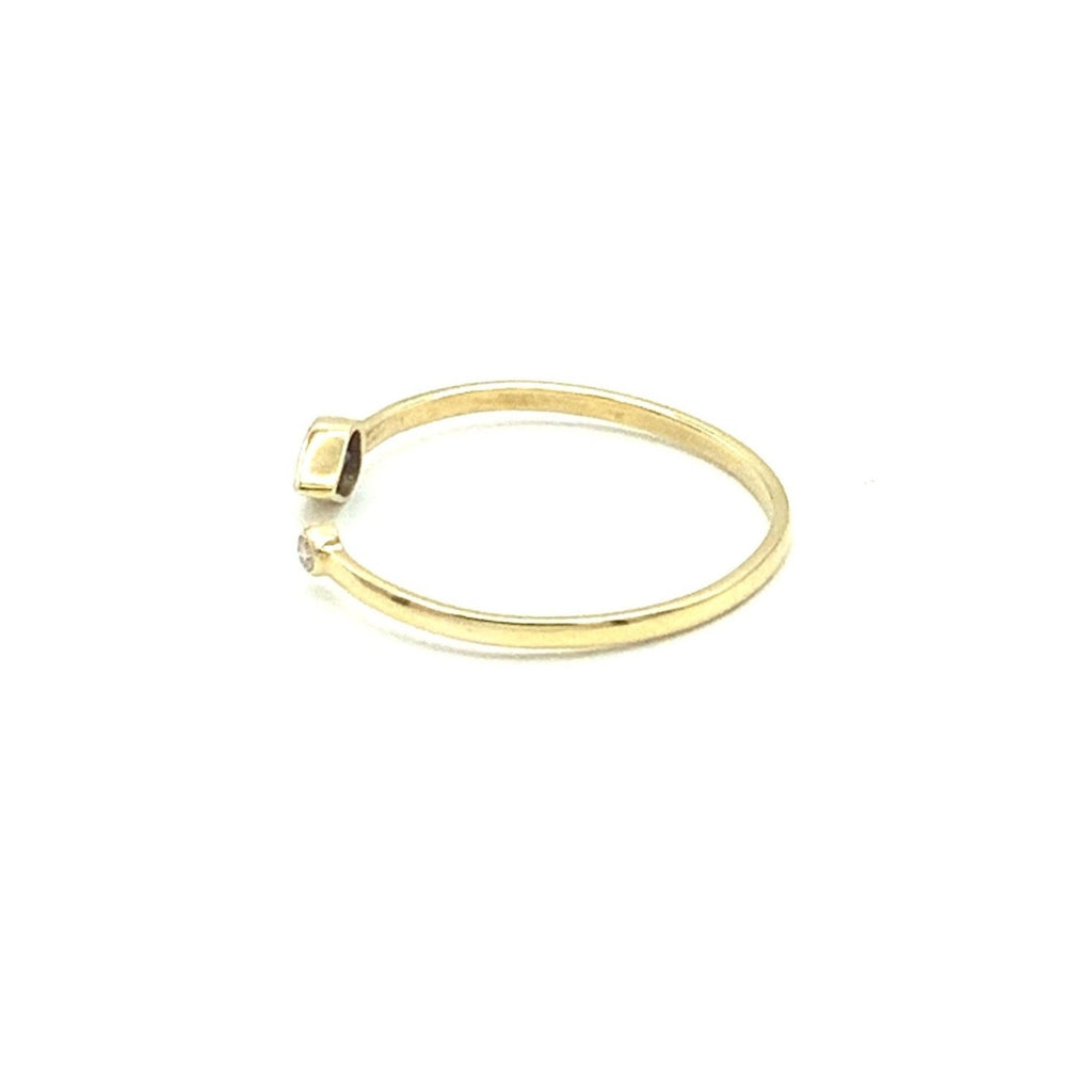 Sapphire Diamond Ring Set In 14 Karat Yellow Gold