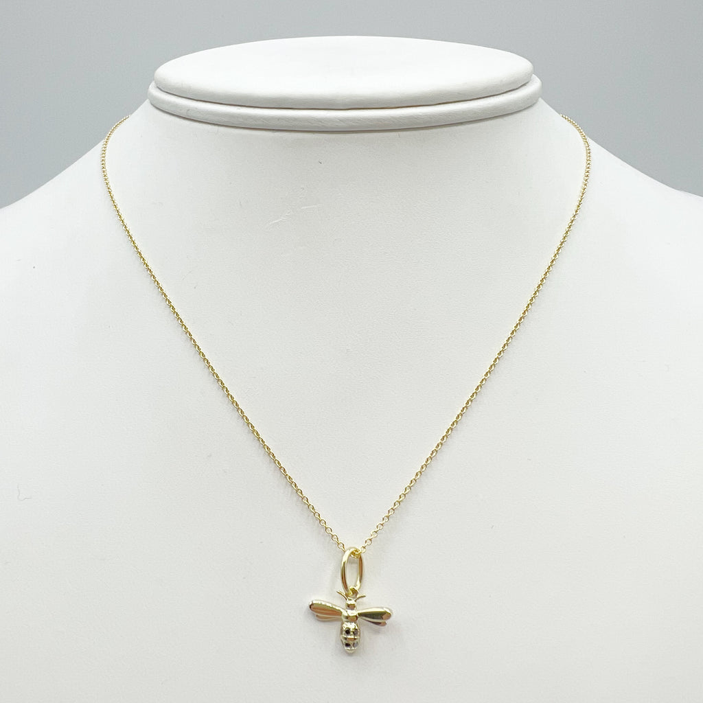 Gold and Diamond Buzzing Bee Charm