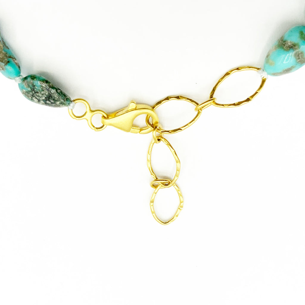 Turquoise Nuggets with Gold Vermeil Beads and Accents Necklace